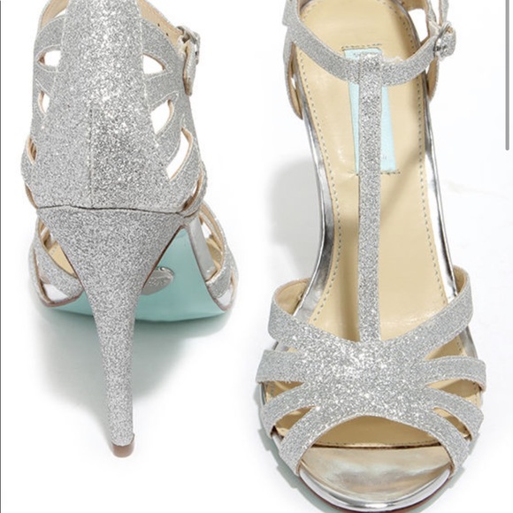 Betsey Johnson Shoes - COPY - Betsey Johnson silver glitter heels